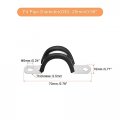 Uxcell 12pcs 25mm 1 Cable Clamp Rubber Pipe Strap Cushioned 304 Stainless Steel Hose U Shape Metal Tube Holder For Wire