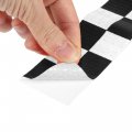 X Autohaux Reflective Black And White Checkered Tape Warning Adhesive Signs Waterproof High Visibility Sticker For Trailer Cars