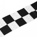 X Autohaux Reflective Black And White Checkered Tape Warning Adhesive Signs Waterproof High Visibility Sticker For Trailer Cars