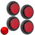 All Star Truck Parts 4 Pc 2 Round Led Light Side Marker Clearance 13 Leds Rubber Grommet Removable Wire Pigtail Plug Ip 67 For 