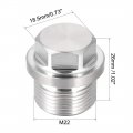 Uxcell M22 X 1 5 Male Outer Hex Head Plug 304 Stainless Steel Solid Thread Corrosion Resistant Bung Pipe Fitting