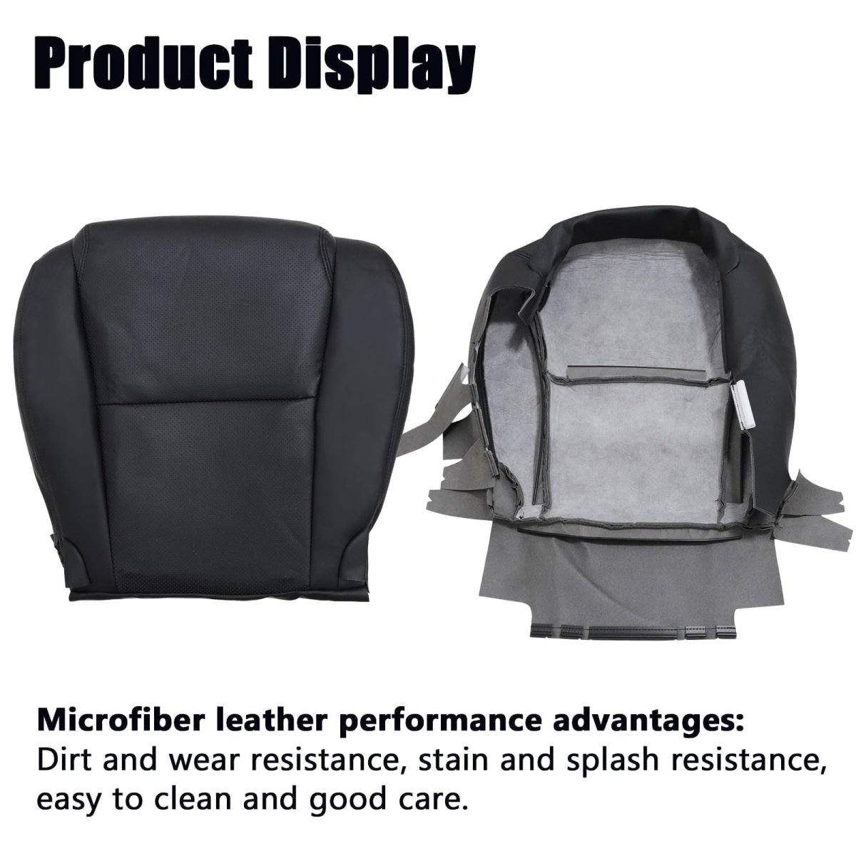 Front Passenger Side Bottom Microfiber Leather Replacement Seat Cover Black Lc20 Lb20 For Lexus Gs300 Gs350 Gs430 Gs450h Gs460