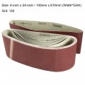 Uxcell 4-inch X 24-inch Aluminum Oxide Sanding Belt 120 Grits Sandpaper Lapped Joint For Sander 10pcs