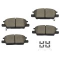 Front D1913 Ceramic 4pcs W Hardware Disc Brake Pad Set