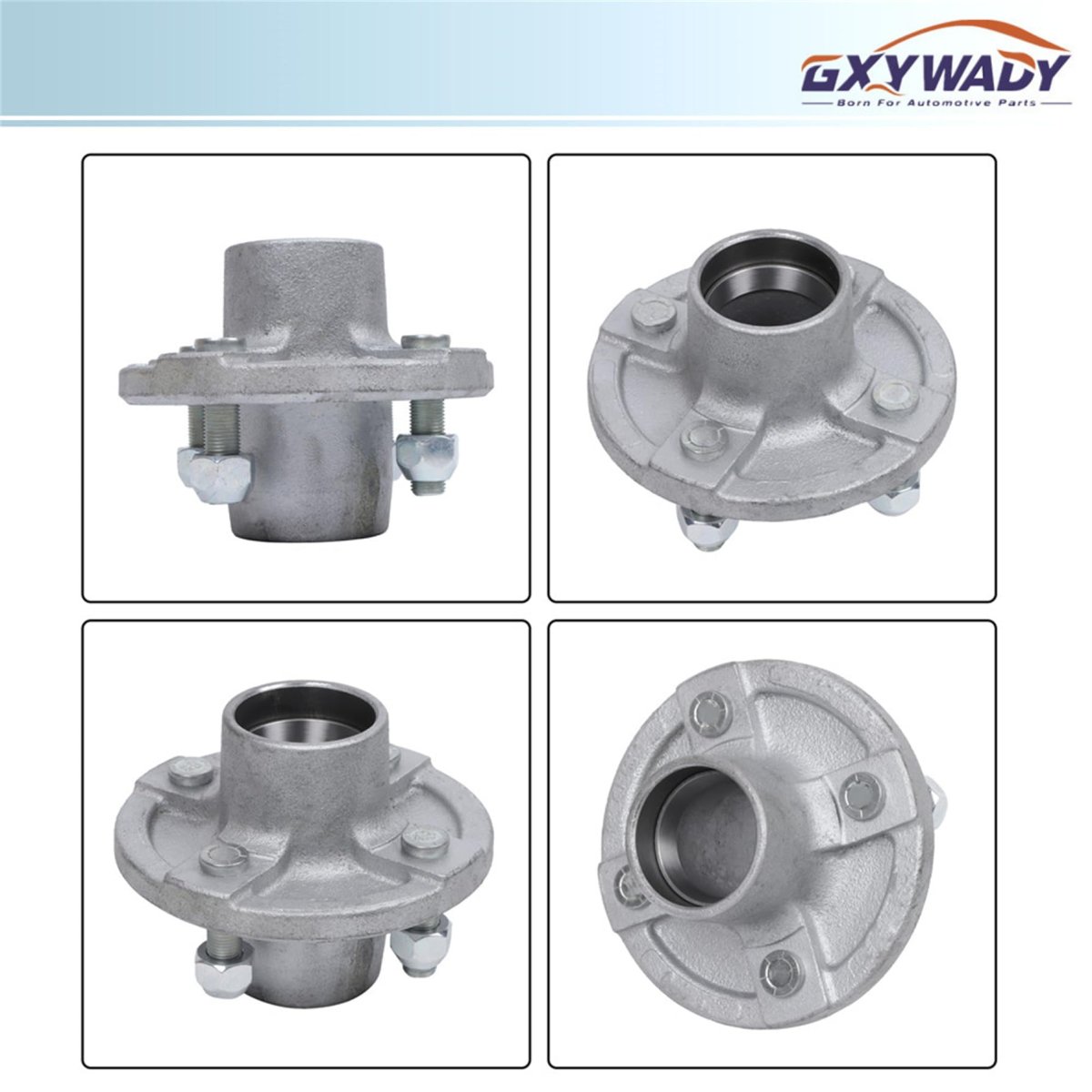 4 On In Galvanized Trailer Hub Replacement For 2000 Lbs 1 Spindle With Nuts
