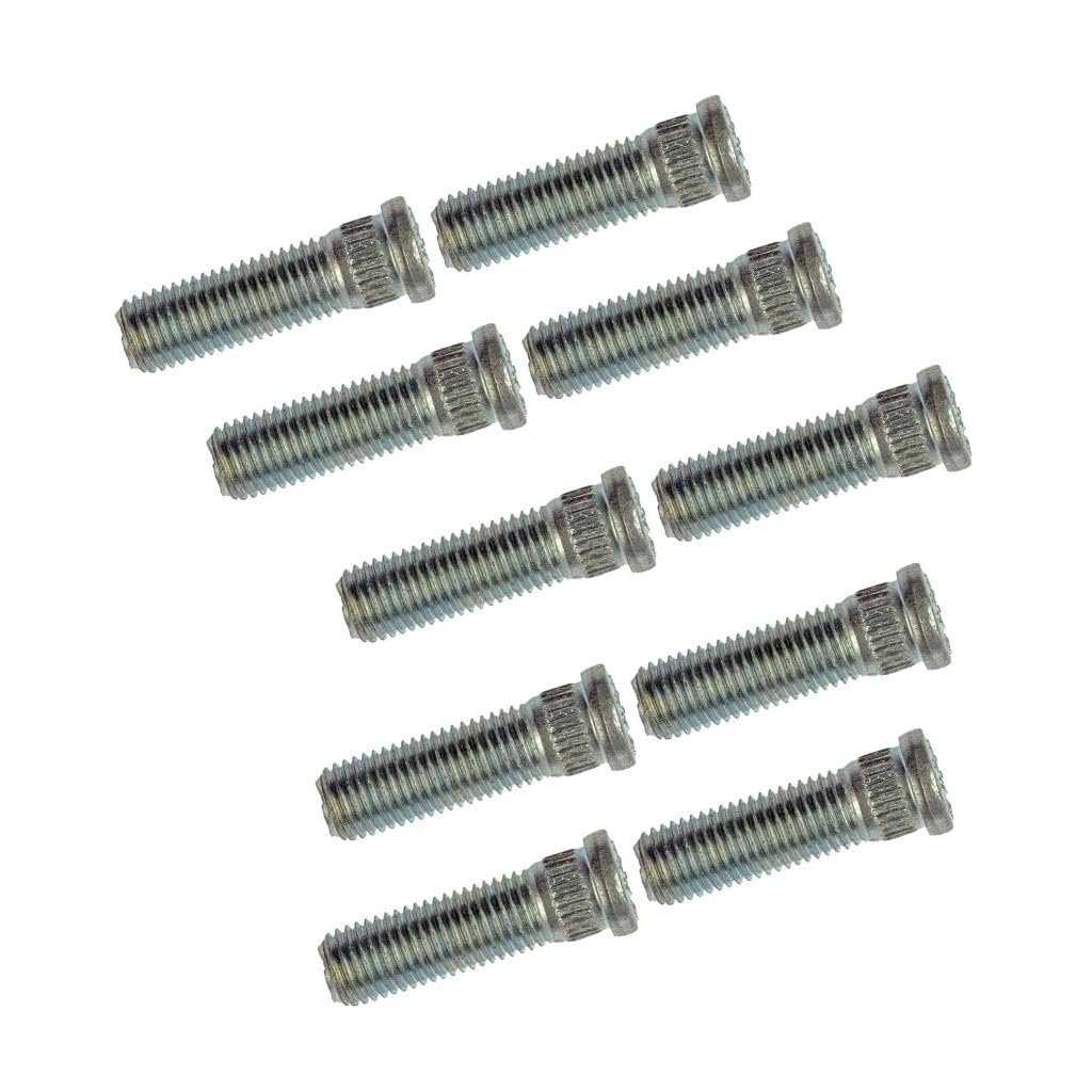 Wheel Studs For Buick Rendezvous 2002 2007 10 Piece Set Steel Silver Serrated Style M12 1 50 Thread 12 726 Mm Knurl Replacement