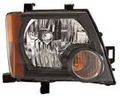 Right Passenger Side Halogen Headlight With Black Housing For 2009-2015 Nissan Xterra S And X Models Clear Lens Includes Bulbs 