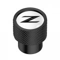 Ipick Image For Nissan 370z Z Logo In White On Black Aluminum Tire Valve Stem Caps