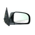 Hyundai Santa Fe Heated Power Replacement Passenger Side Mirror Black Part Right Door Mount With Convex Glass 