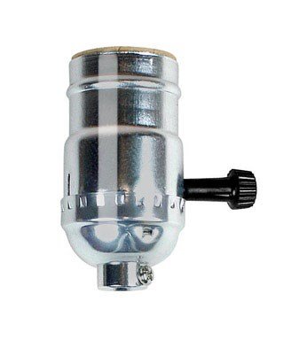 Socket Turn Knob 3-way Nickel