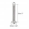 Uxcell M4x25mm Machine Screws Hex Socket Round Head Screw 304 Stainless Steel Fasteners Bolts 20pcs