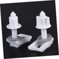 Mikikit 6pcs Glacier Bay Toilet Seat Bolts Replacement Kit Lid Screws Washers Nuts Parts Hinge Bolt Cap