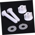 Mikikit 6pcs Glacier Bay Toilet Seat Bolts Replacement Kit Lid Screws Washers Nuts Parts Hinge Bolt Cap