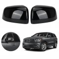 Glossy Black Direct Replacement Mirror Cover For 2011-2022 Jeep Grand Cherokee And 2011-2023 Dodge Durango Directly Replace 