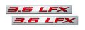 2x Pair Set 3 6 Lfx Red On Silver Highly Polished Real Aluminum Emblems Of 2