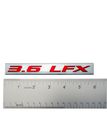 2x Pair Set 3 6 Lfx Red On Silver Highly Polished Real Aluminum Emblems Of 2