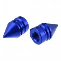 X Autohaux 8pcs Blue Tire Stem Valve Caps Covers Spike Style Universal For Cars Bikes Motorcycles