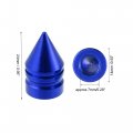 X Autohaux 8pcs Blue Tire Stem Valve Caps Covers Spike Style Universal For Cars Bikes Motorcycles