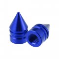 X Autohaux 8pcs Blue Tire Stem Valve Caps Covers Spike Style Universal For Cars Bikes Motorcycles