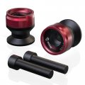 Mzs 10mm Swingarm Spools Universal M10 X 1 25 And X1 5 Motorcycle Sliders Stand Cnc Red For Ex250 Ex300 Ex650 Z1000sx Z750 