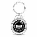 Ipick Image For Jeep Grill Real Black Carbon Fiber Chrome Roundel Metal Case Key Chain Keychain Official Licensed 