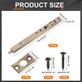 2pcs Door Flush Bolts Latch 10 Inch 304 Stainless Steel Security Guard Lever Action Slide Lock For Inactive Leaf Double Dummy