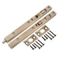 2pcs Door Flush Bolts Latch 10 Inch 304 Stainless Steel Security Guard Lever Action Slide Lock For Inactive Leaf Double Dummy