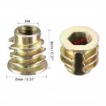 Uxcell Furniture Threaded Insert Nuts Zinc Alloy M4 Internal Threads 8mm Length 50pcs