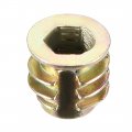 Uxcell Furniture Threaded Insert Nuts Zinc Alloy M4 Internal Threads 8mm Length 50pcs