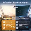 Windshield Sun Shade Umbrella For 2022 2026 Rivian R1t R1s Ice Crystal Material Carshade 100 Percent Sun Blocking And Easy