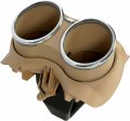 Hecasa Tan Cup Holder Compatible With 2006-2011 Mercedes-benz Cls500 Cls550 Cls55 Amg Cls63 Bracket Dual Drink Bottle Hold