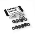 Auto Dynasty 20 Pcs 20mm Wide Anodized Aluminum Fender Washers Bolts Screws Dress Up Kit M6 X 1 0 Black