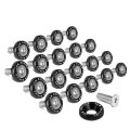 Auto Dynasty 20 Pcs 20mm Wide Anodized Aluminum Fender Washers Bolts Screws Dress Up Kit M6 X 1 0 Black