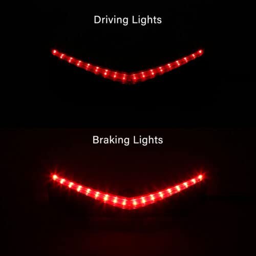 Led Rear Fender Tip Accent Light Red Lens For Honda Goldwing Gl1800 2012 2017 And F6b 2013 2016 Running Brake Lights