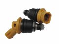Set Of 4 16600-aa170 550cc Yellow Side Feed Injector For Subaru Sti Wrx Gc8