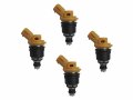 Set Of 4 16600-aa170 550cc Yellow Side Feed Injector For Subaru Sti Wrx Gc8