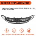 Ecotric Front Grill Compatible With 2013 2014 2015 Honda Civic Sedan Ho1200216 Ho1202109 71121tr3a01 71122tr3a01 Bumper Hood