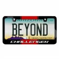 Ipick Image Made For Dodge Challenger Racing Stripe Black Metal License Plate Frame