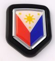 Philippines Flag Car Truck Black Shield Grill Badge Grille Chrome Emblem 2 6 X 3 1
