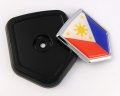 Philippines Flag Car Truck Black Shield Grill Badge Grille Chrome Emblem 2 6 X 3 1