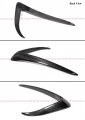 Ser Of 2 Real Carbon Fiber Front Bumper Fog Light Garnish Trim Cover Compatible For 2017-2022 Tesla Model 3
