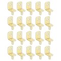20pcs Shelf Support Pegs 5mm L-shaped Bracket With Hole Metal Holder For Kitchen Cabinet Bookcase Gold 