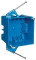 Carlon B432a-upc Switch Outlet Box Square New Work 4-inch Length By Width 1-5 8-inch Depth Blue 