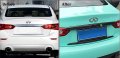 Cuztom Tuning Fits For 2014-2017 Infiniti Q50 Rear Trunk Plate Trim Carbon Fiber Cover Overlay 2 Pieces