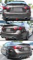 Cuztom Tuning Fits For 2014-2017 Infiniti Q50 Rear Trunk Plate Trim Carbon Fiber Cover Overlay 2 Pieces