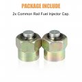 X Autohaux 2pcs 12mm Diesel Common Rail Fuel Injector Cap Block Off Tool Replacement Ford For Powerstroke 6 4l Engines M12x1 5
