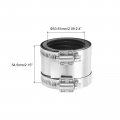 Uxcell Flexible Pipe Coupling 53-61mm Connector With Stainless Steel Hose Clamps Repair Clamp For Plastic And Metal Pipes
