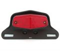 4into1 Lucas Style Led Tail Light Assembly Matte Black W Red Lens