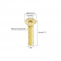 Uxcell Flat Head Socket Cap Screws M4-0 7 X 18mm Brass Inner Hex Drive Fasteners Bolts 24pcs