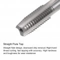 Uxcell 3 8-16 Unc Straight Flute Thread Tap And 7 9mm Twist Drill Bit Set M35 Cobalt High Speed Steel Machine Threading